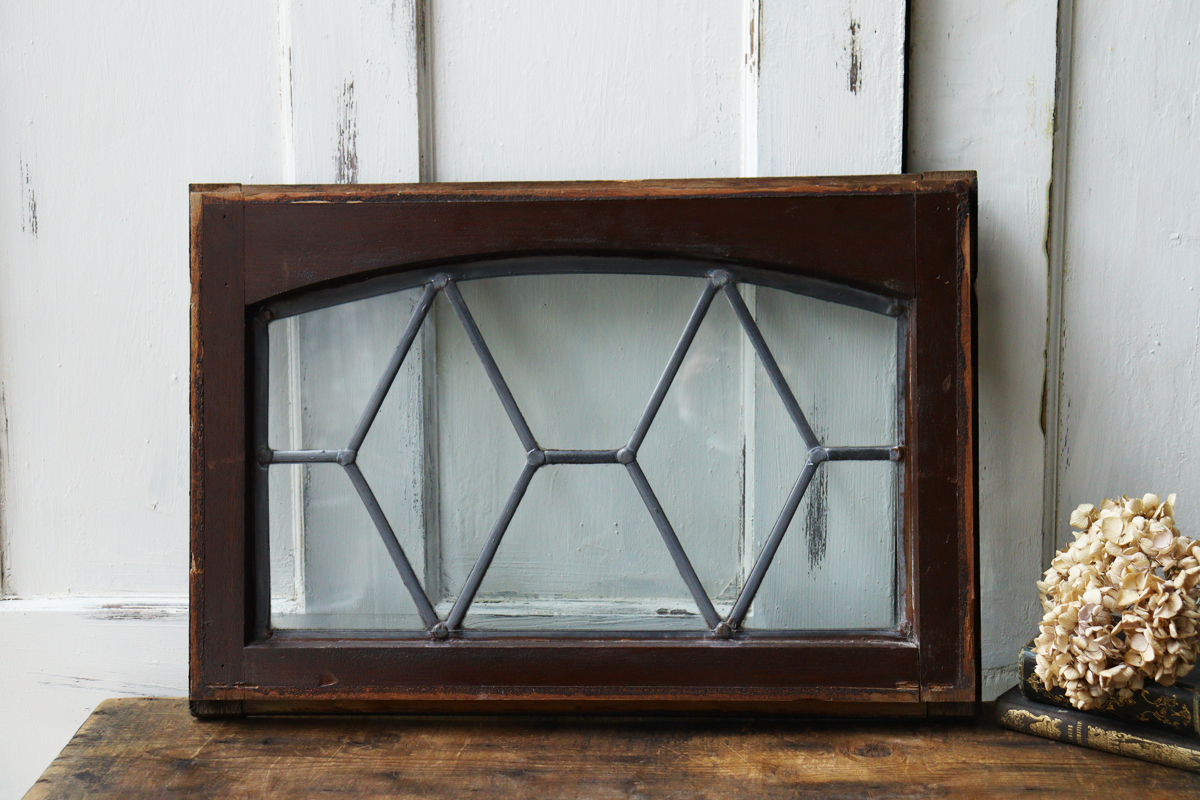X420-4 イギリスの古い 透明のステンドグラス ガラス窓